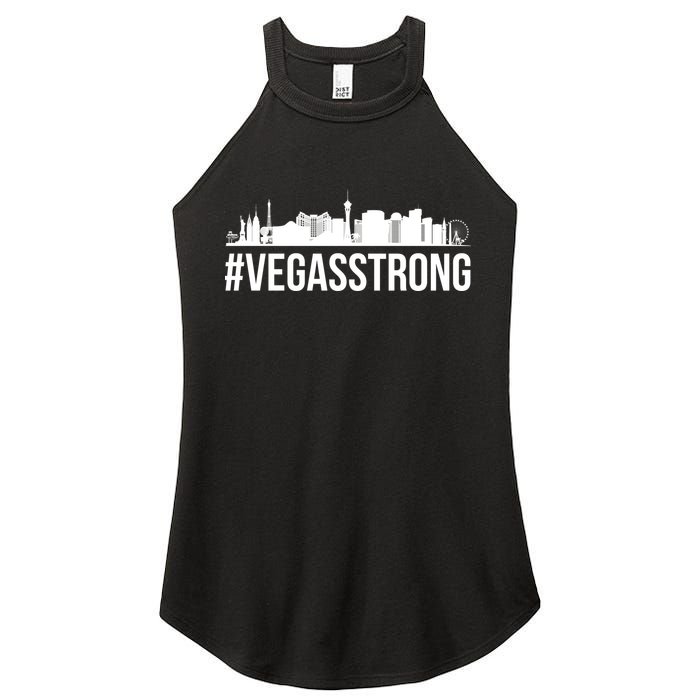 Vegas Strong Hastag #vegasstrong Skyline Women’s Perfect Tri Rocker Tank