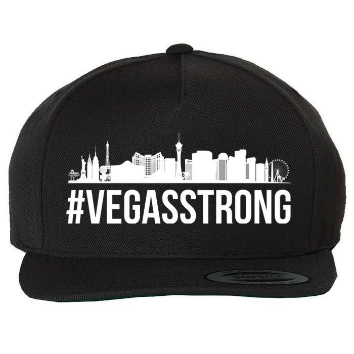 Vegas Strong Hastag #vegasstrong Skyline Wool Snapback Cap