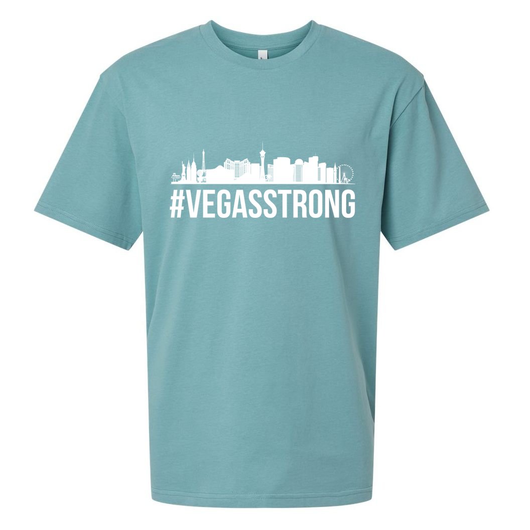 Vegas Strong Hastag #vegasstrong Skyline Sueded Cloud Jersey T-Shirt