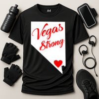 Vegas Strong Nevada Heart Script Performance Shirt