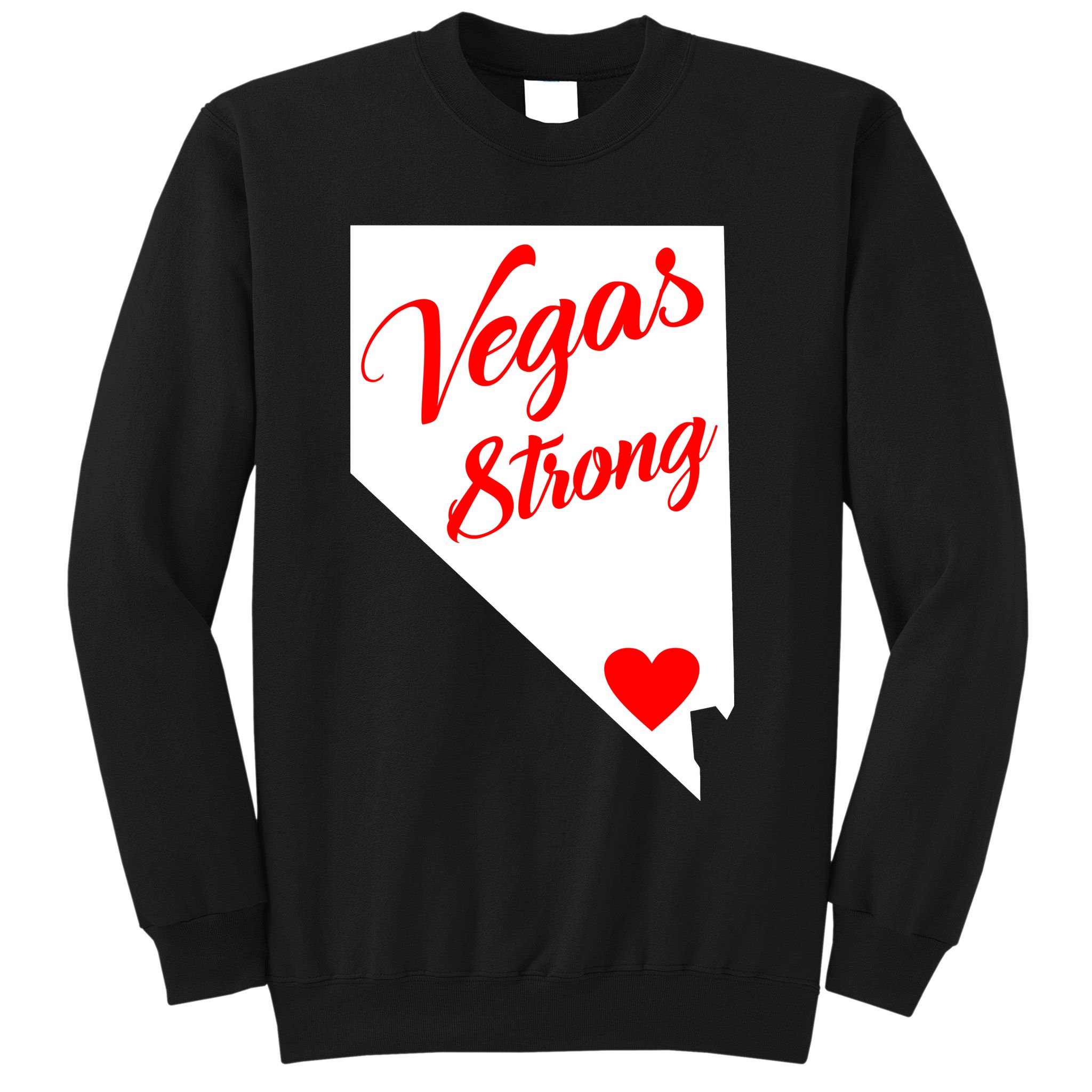Vegas Strong Nevada Heart Script Sweatshirt