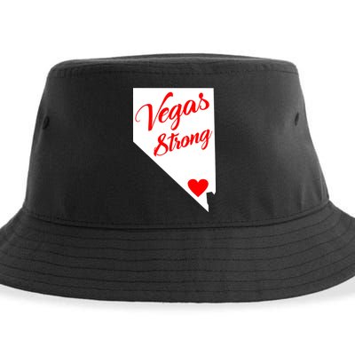Vegas Strong Nevada Heart Script Sustainable Bucket Hat