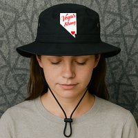 Vegas Strong Nevada Heart Script Bucket Hat