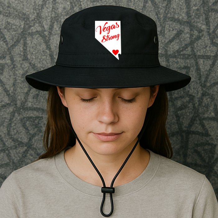 Vegas Strong Nevada Heart Script Bucket Hat