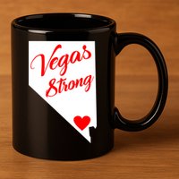 Vegas Strong Nevada Heart Script 11oz C Handle Ceramic Mug