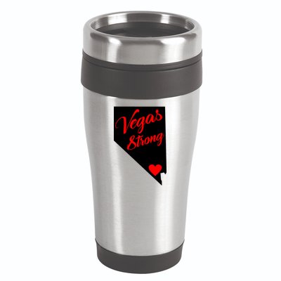 Vegas Strong Nevada Heart Script 16oz Travel Tumbler
