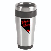 Vegas Strong Nevada Heart Script 16oz Travel Tumbler