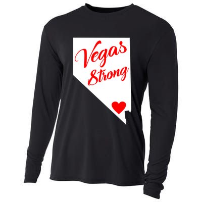 Vegas Strong Nevada Heart Script Cooling Performance Long Sleeve Crew