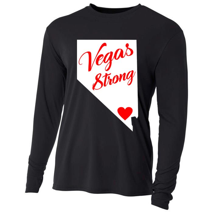 Vegas Strong Nevada Heart Script Cooling Performance Long Sleeve Crew