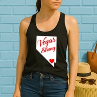 Vegas Strong Nevada Heart Script Womens Tank Top