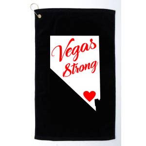 Vegas Strong Nevada Heart Script Platinum Collection Golf Towel