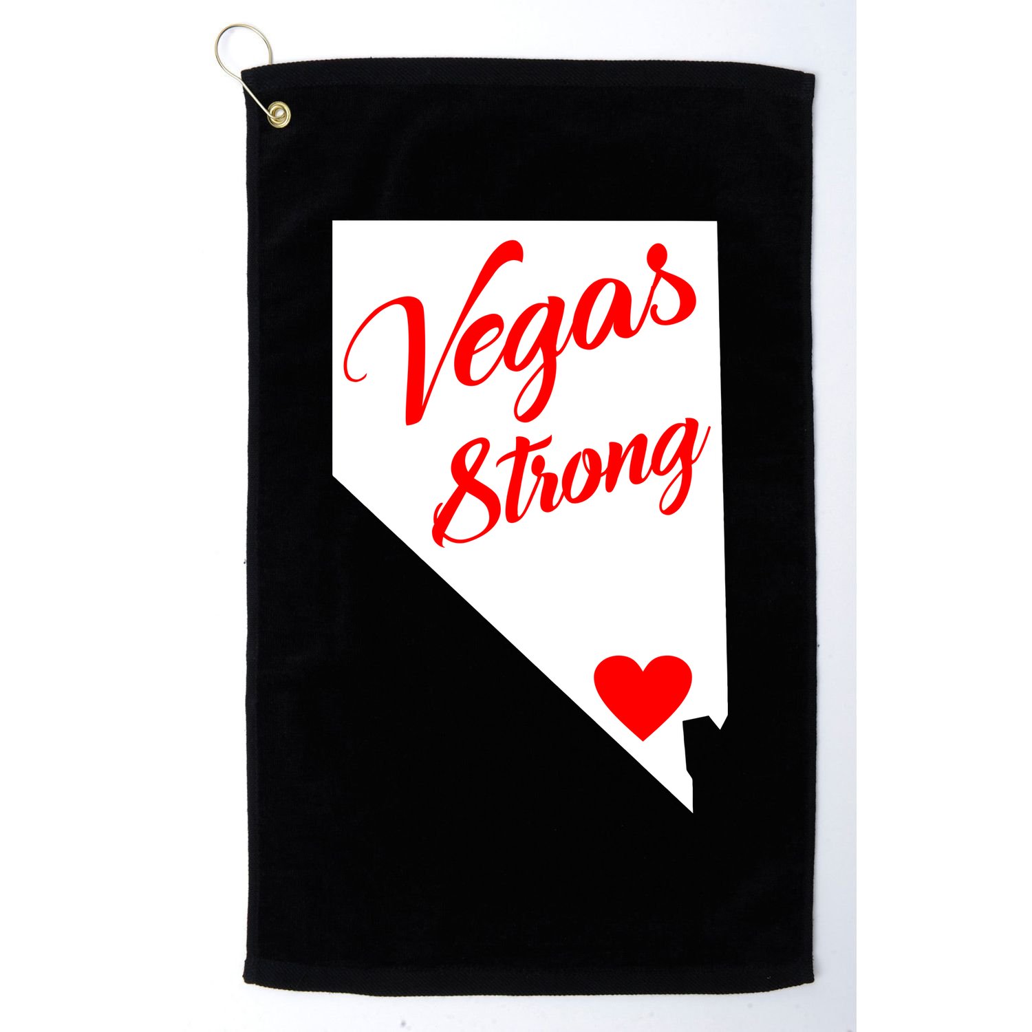 Vegas Strong Nevada Heart Script Golf Towel
