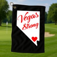 Vegas Strong Nevada Heart Script Golf Towel