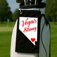 Vegas Strong Nevada Heart Script Golf Towel