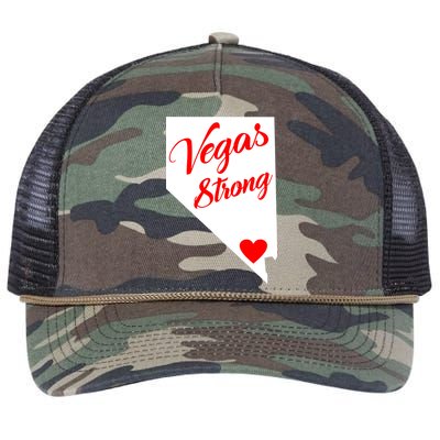 Vegas Strong Nevada Heart Script Retro Rope Trucker Hat Cap