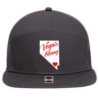 Vegas Strong Nevada Heart Script 7 Panel Mesh Trucker Snapback Hat