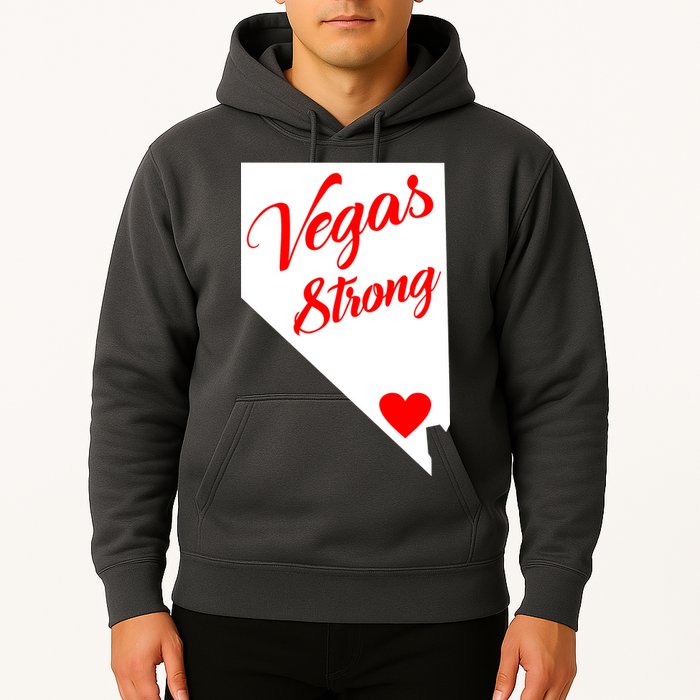 Vegas Strong Nevada Heart Script Hoodie