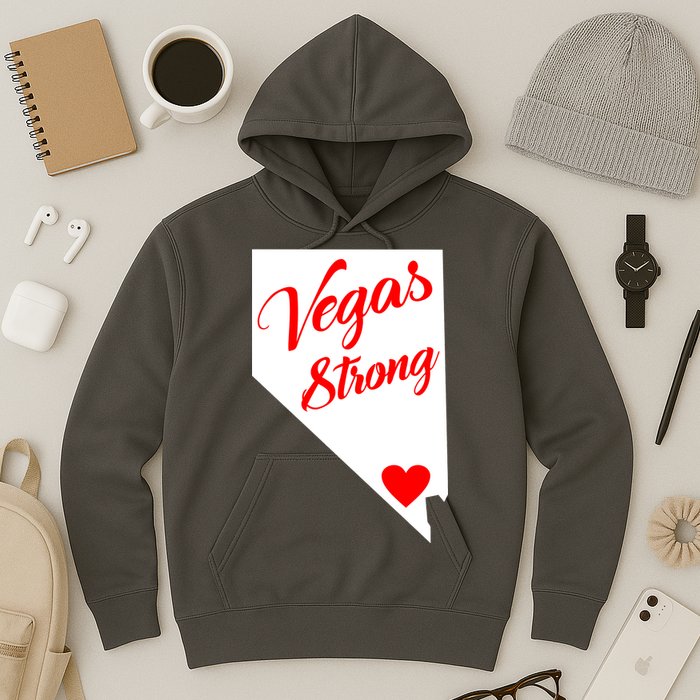 Vegas Strong Nevada Heart Script Hoodie
