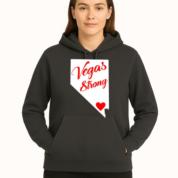 Vegas Strong Nevada Heart Script Hoodie