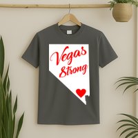 Vegas Strong Nevada Heart Script T-Shirt