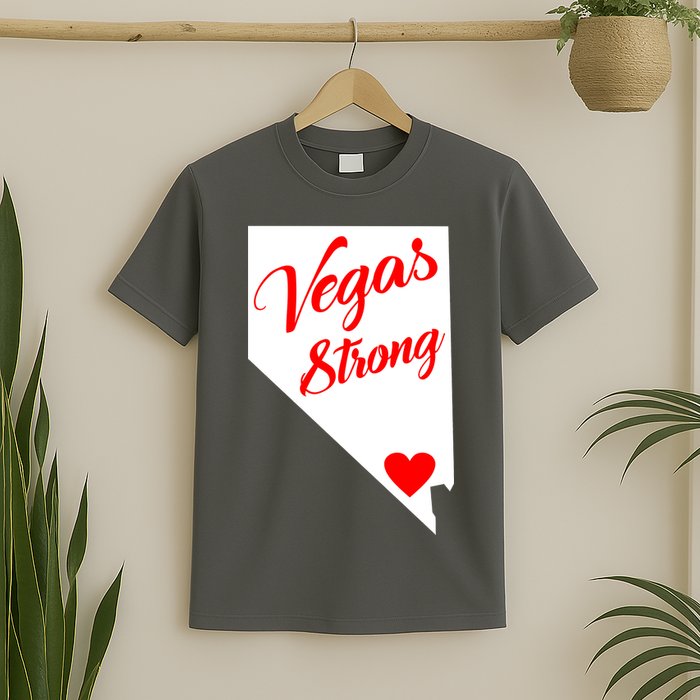Vegas Strong Nevada Heart Script T-Shirt