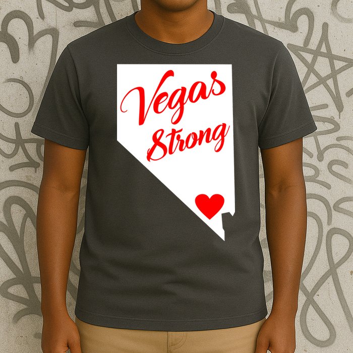 Vegas Strong Nevada Heart Script T-Shirt