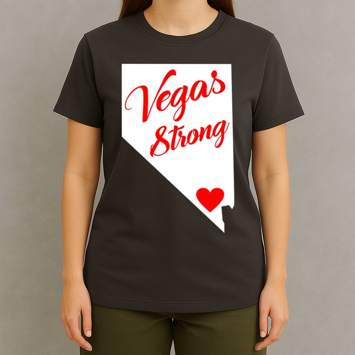 Vegas Strong Nevada Heart Script T-Shirt