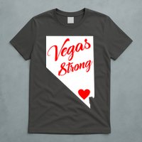 Vegas Strong Nevada Heart Script T-Shirt