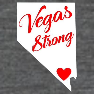 Vegas Strong Nevada Heart Script T-Shirt