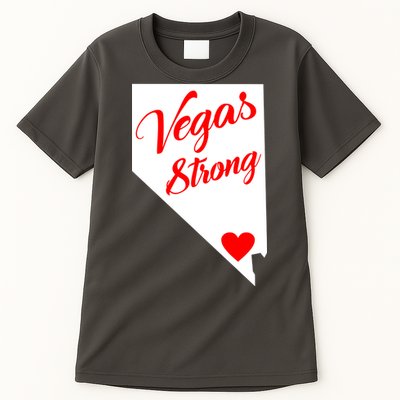 Vegas Strong Nevada Heart Script Tall T-Shirt