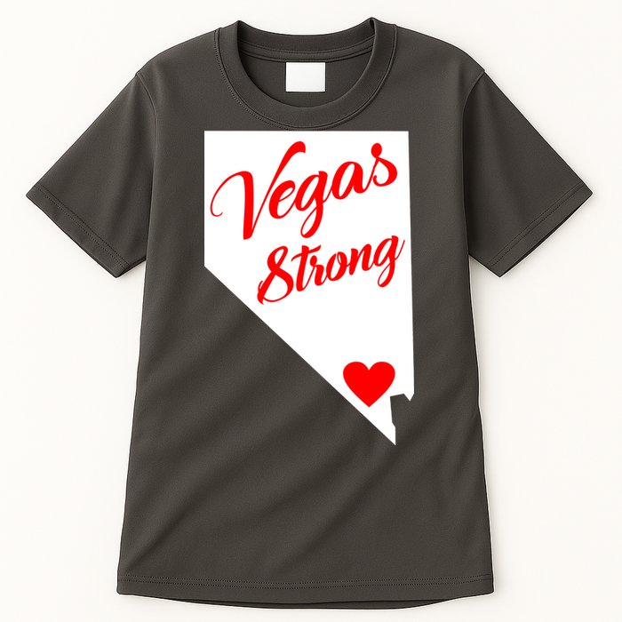 Vegas Strong Nevada Heart Script Tall T-Shirt