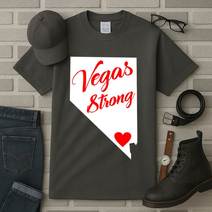 Vegas Strong Nevada Heart Script Tall T-Shirt