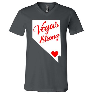 Vegas Strong Nevada Heart Script V-Neck T-Shirt