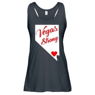 Vegas Strong Nevada Heart Script Ladies Essential Flowy Tank