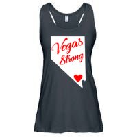 Vegas Strong Nevada Heart Script Ladies Essential Flowy Tank