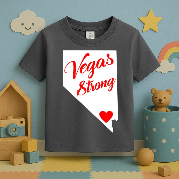 Vegas Strong Nevada Heart Script Toddler T-Shirt