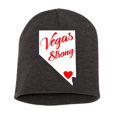 Vegas Strong Nevada Heart Script Short Acrylic Beanie