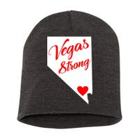 Vegas Strong Nevada Heart Script Short Acrylic Beanie