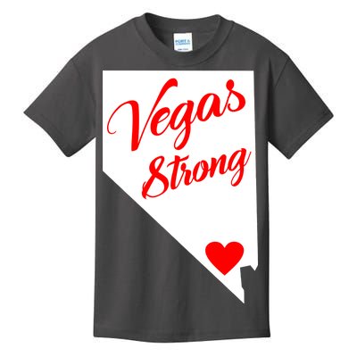 Vegas Strong Nevada Heart Script Kids T-Shirt