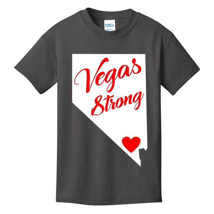 Vegas Strong Nevada Heart Script Kids T-Shirt