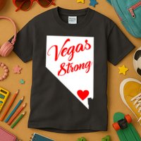 Vegas Strong Nevada Heart Script Kids T-Shirt