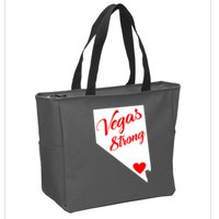 Vegas Strong Nevada Heart Script Zip Tote Bag