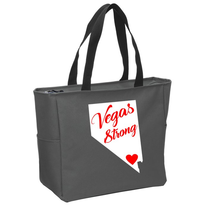 Vegas Strong Nevada Heart Script Zip Tote Bag
