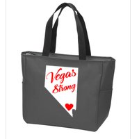 Vegas Strong Nevada Heart Script Zip Tote Bag