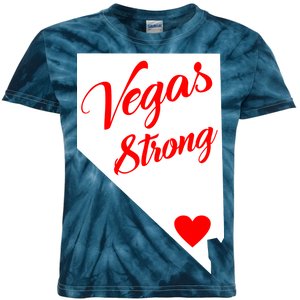 Vegas Strong Nevada Heart Script Kids Tie-Dye T-Shirt