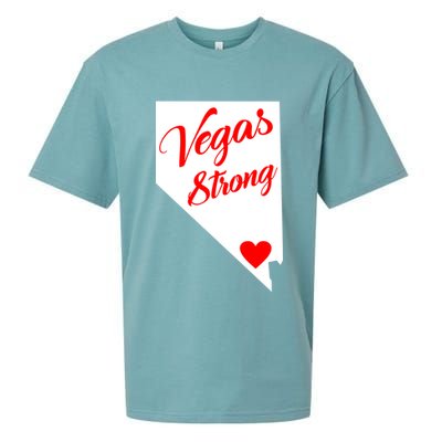 Vegas Strong Nevada Heart Script Sueded Cloud Jersey T-Shirt