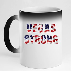 Vegas Strong USA Flag 11oz Black Color Changing Mug