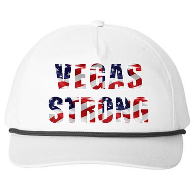 Vegas Strong USA Flag Snapback Five-Panel Rope Hat