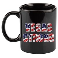 Vegas Strong USA Flag 11oz C Handle Ceramic Mug