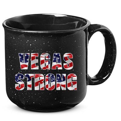 Vegas Strong USA Flag 15oz Campfire Ceramic Mug